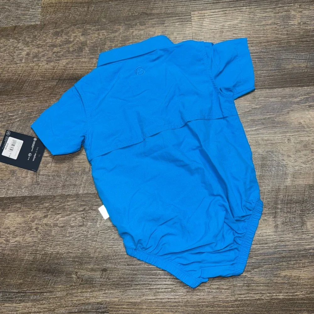 Magellan Outdoors Laguna Madre Baby Boys 12-18M Fishing Bodysuit Blue NWT UPF 30